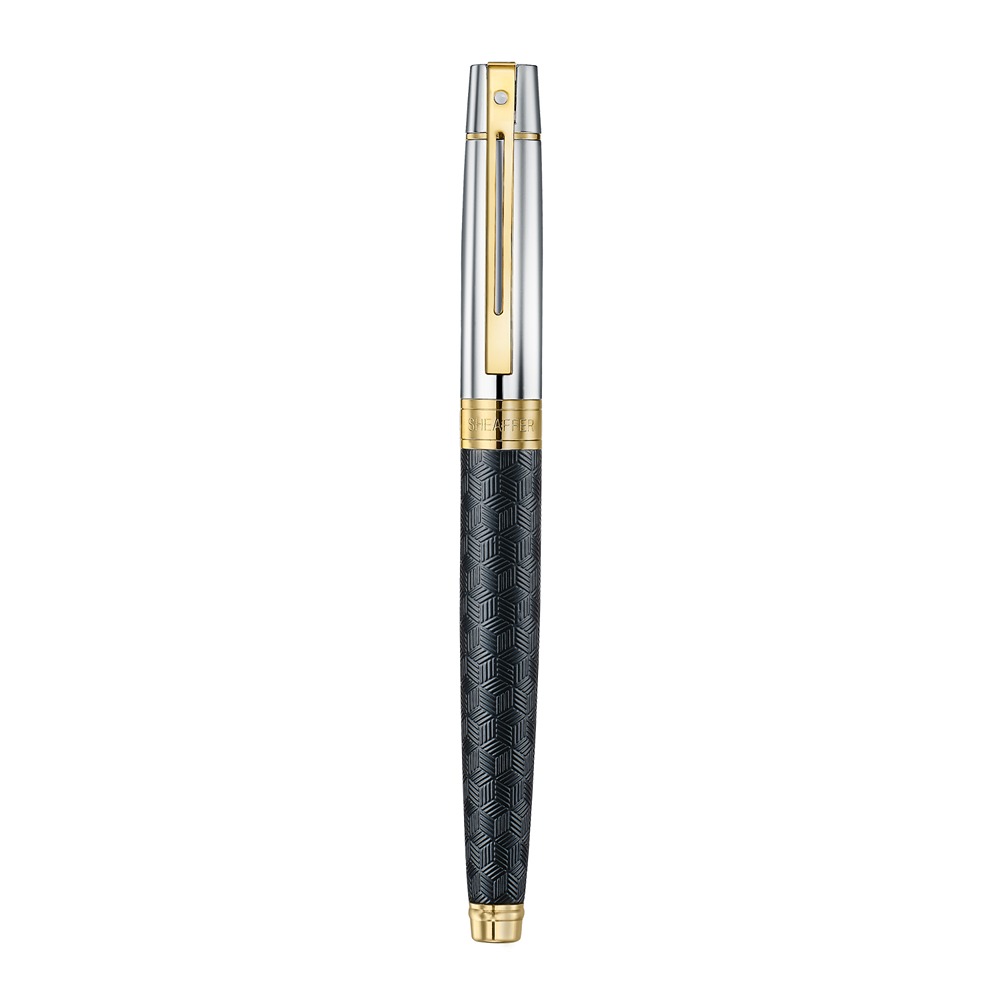 sheaffer-300-nalivpero-mat-crni-reljef-sjajni-hrom-gt-4